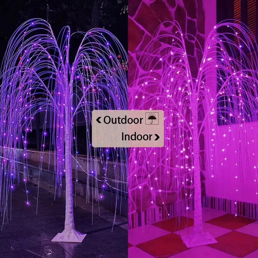 240 LED 5 Ft Colorful Glowing Willow RGB LED Tree Multicolor Led String Lights For Christmas Party Home Wedding Decoration Light
