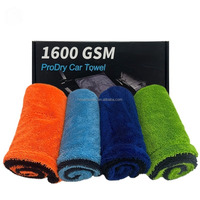 Lot en gros de serviettes de lavage et de séchage pour voiture en microfibre, haute performance, colorées, noires, grises et dorées, nouveauté