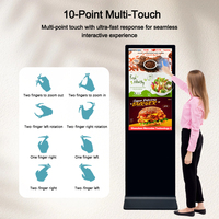 Pantalla Digital LCD de Señalización Digital de 32 43 50 55 65 Pulgadas, Kiosco Digital para Interiores, Pantalla para Publicidad en Centros Comerciales y Aeropuertos