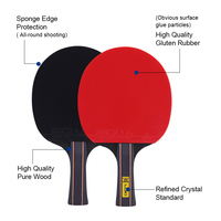 Ensemble de raquettes de tennis de table avec logo personnalisé, vente en gros, ensemble portable de raquettes de ping-pong avec filet rétractable, balles et sac de transport