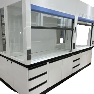 Peralatan Ventilasi Laboratorium Laboratorium Fume Hood Semua Peralatan Lab Kimia Baja Profesional Dapat Disesuaikan