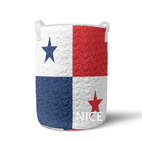 Sac de rangement à cordon personnalisé avec drapeau du Panama, en polyester durable, pour l'organisation domestique et l'arrangement des objets.