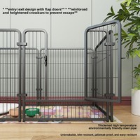 Système de cage et de clôture pour chien avec motif solide pour usage domestique en intérieur, librement combinable pour chiens de petite/moyenne/grande taille, idéal pour l'apprentissage de la propreté