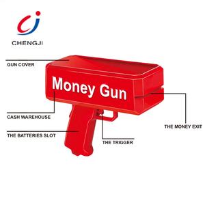 プラスチック製のクールなレインキャッシュシューティングキャノンシュータープレイヤーパーティーマネースプレーガン - Product Image 5