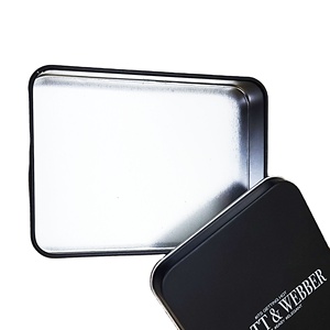107*72*30mm Custom Printed Metal Container Rectangular Square Metal Tin Box