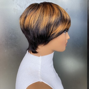 วิกผมสั้นตรงแบบพิกซี่คัท  ไม่มีหน้าม้า  ไม่ต้องใช้กาวติด  ขายส่ง - Product Image 3