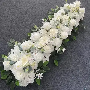 صف جديد من الزهور لحفلات الزفاف بطول متر واحد محاكاة لكائن مزيف على شكل شجرة متنقلة مناسبة لحفلات الزفاف