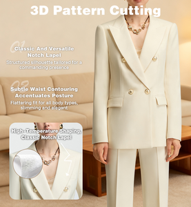 Premium Profesyonel Kadın Takımları Yeni İlkbahar Sonbahar Ofis Koleksiyonu Resmi İş Kıyafetleri Kariyer Kadınları İçin Mükemmel Dökümlü - Product Image 6