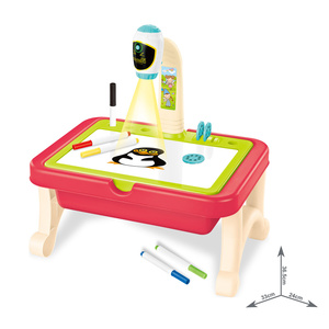 EPT 2 en 1 Proyector de Dibujo y Mesa de Juegos para Niños, Mesa de Dibujo Pequeña con Proyección de Bloques de Construcción Rojos - Product Image 4