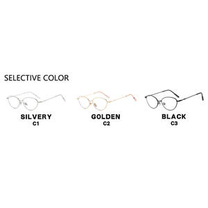 <strong>Korean</strong> Pure Gold Silk <strong>Glasses</strong> Frame Fashionable Oval Plain Small Frame Anti-Blue Light Flat Lens Diamond Face for Myopia <strong>Glasses</strong> - Product Image 5