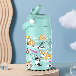 2024 Kids Water Bottle With Straw Lid 12oz Stainless Steel Water Bottles Bpa Free Water Bottle For School Reusable - Product Image 3