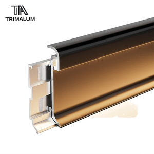 Moldura de Zócalo LED de Aluminio con Canal de Luz Integrado para Iluminación Decorativa de Pisos - Product Image 1