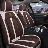 Funda Universal para Asiento de Coche de Cuero PVC, Cómoda y Transpirable, Juego Completo de Cojines para Asientos Interiores de Coche, Estilo Femenino Especial