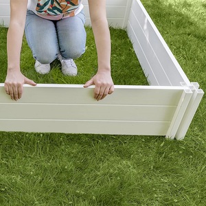 Chậu trồng cây trang trí chống thấm nước ngoài trời bằng nhựa PVC, thùng trồng cây nâng cao, chậu cây ngoài trời giá rẻ - Product Image 1