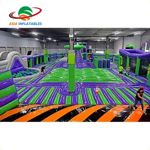 Raksasa Inflatable Taman Trampolin Park Inflatable untuk Air Olahraga Permainan