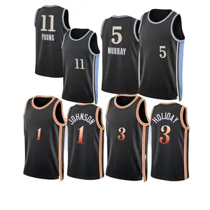2023/24 New Hawk Jersey Basketball Shirt Tops Original High Quality Wholesale Heat-sealed Nbaing Jerseys Youth Custom
