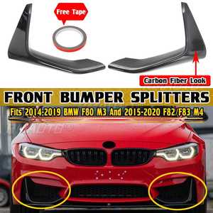 F83 Car Side Skirt Lip Front Bumper Lip <b>Splitter</b> Spolier Winglet Aprons Guard for BMW F80 M3 2014-2019 F82 F83 M4 2015-2020 - Product Image 1