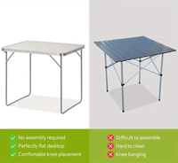 Mesa Plegable Portátil de Fábrica MING CHAN, Superficie Lisa, Ligera, Tipo Maletín, Plegable, para Picnic y Camping