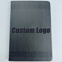 Carnet de notes fantaisie A5 en cuir PU à Grain de bois, joli carnet de notes pour Journal intime, couvertures pour carnet d'écriture avec impression de ligne, Logo personnalisé