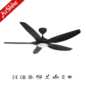 1stshine LED ventilador de techo colgante negro ABS aspas DC motor ventilador de techo con luz - Product Image 1
