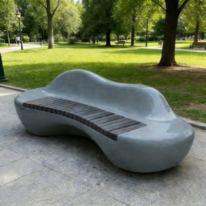 B080 Custom Midcentury Fiberglass Tree Pot Chair Anti-Corrosion FRP Planter <b>Bench</b> for <b>Garden</b> Patio Poolside Hospital Hotel - Product Image 5