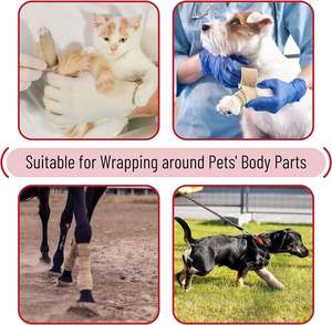 ضمادة كريب لاصقة غير منسوجة ذاتية اللصق زرقاء مرنة لاصقة ضمادة تمارين الحيوانات الأليفة - Product Image 4