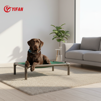 Lit rafraîchissant pour chien fait à la main, respirant, imperméable, design surélevé, amovible, lavable, style luxueux, toutes saisons, utilisation en extérieur, PVC