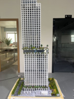 Modèle d'immeuble de bureaux de grande hauteur, modèle architectural à l'échelle, gratte-ciel commercial, immobilier urbain moderne