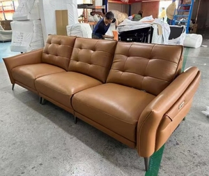 Sillón Reclinable de Cuero Genuino al por Mayor, Sofá Esquinero Reclinable de 3 Plazas 6363 #   Conjunto de Muebles Reclinables Modernos Eléctricos - Product Image 3