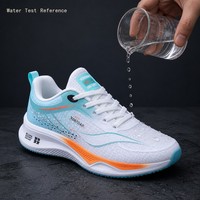 Chaussures de sport pour hommes en gros, toutes saisons, en maille respirante, légères, pour la course, jeunesse, basses, confortables, à lacets, semelle intermédiaire en PVC
