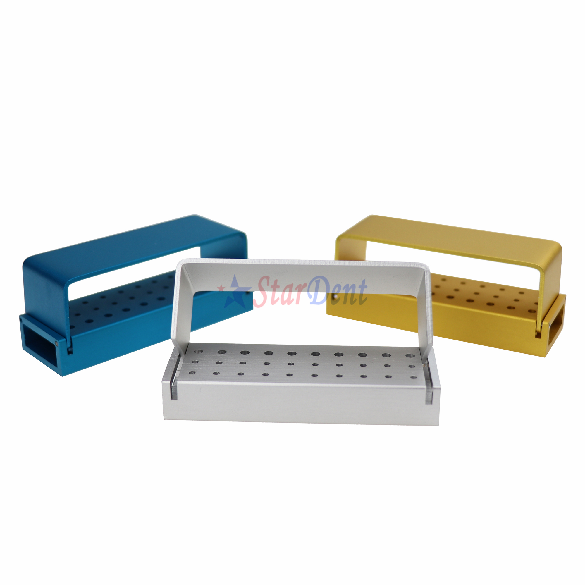 30 Hole Dental Bur Holder Box - Organizer For High & Low Speed Dental Drills
