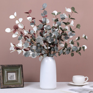 Plante d'eucalyptus artificielle Ruilisi, 36 feuilles, blanc, gris, rouge, décoration de mariage, accessoire de décoration pour la maison - Product Image 2