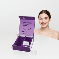Boîte d'emballage personnalisée en carton rigide pour aligneurs dentaires à 24 étapes, boîte en papier pour gouttières dentaires, boîte magnétique avec pochette