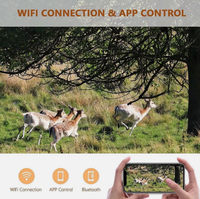 Caméra de surveillance de la faune BSTCAM4K 48M avec connexion Wi-Fi et contrôle par application, grand angle, portée IR de 85 pieds, détection de mouvement extérieure