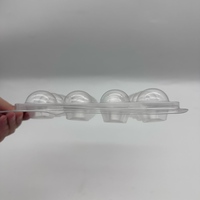 Vente en gros de barquettes en plastique transparent PET pour chocolats à la truffe écologiques, emballages en blister pour bonbons à 6 ou 20 trous, barquettes à couvercle rabattable