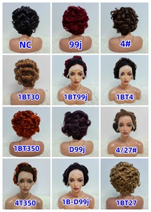 Letsfly Promotion 13.8$ 1PCS Rose <b>Curly</b> 13x4 Lace Frontal Wig Wholesale Brazilian Wig Short 100% Human <b>Hair</b> Wig Black <b>Woman</b> 120g - Product Image 5