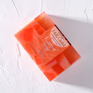 Savon à la carotte 24 carats 3 en 1, 150g x 3 pièces, savon artisanal naturel à base d'huiles végétales essentielles, blanchissant, pour le visage et le corps, tous types de peau - Product Image 3