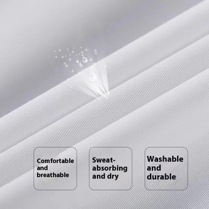 Abbigliamento da lavoro estivo da uomo di fascia alta francese divise da Chef a maniche corte in tessuto sgualciato per cucina panetteria alberghi - Product Image 4