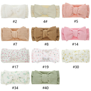 Accessori per <span class=keywords><strong>Capelli</strong></span> Estivi per Neonati, Fasce in Nylon Fatte a Mano, Cerchietti per Bambini, Fiocchi Lavorati a Maglia - Product Image 3