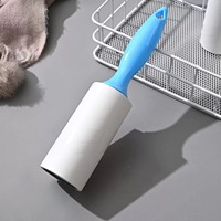Mini wieder verwendbare manuelle Kunststoff Haushalt Teppich Kleidung Tierfell Tierhaar Reinigung klebrige Papier Fussel rolle