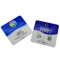 Carte de visite personnalisée NFC QR 13.56Mhz acrylique google Review Cards support de médias sociaux étanche 12*12cm carte d'affichage