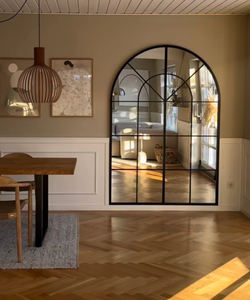 Vetro della finestra fattoria decorativo, metà del secolo parete grande specchio estetico, finestra moderna parete specchio di lusso - Product Image 4