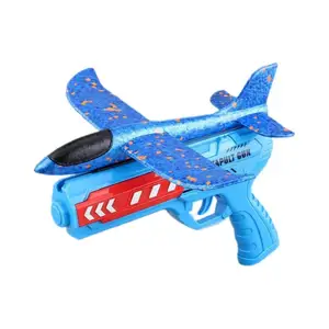Açık oyun çocuklar ateş oyuncaklar uçan atma köpük uçak ateş silah planör uçuş çocuk Catapult uçak başlatıcısı oyuncak