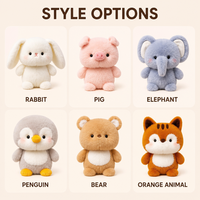 Petits jouets en peluche, animaux en peluche mignons, ensemble de jouets kawaii, poupées douces, adorables, vente en gros, personnalisable, OEM, ODM