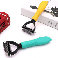 Peigne démêlant pour animaux de compagnie en acier J010 à 11 dents, antidérapant, sûr, sans risque de rayures cutanées, pour nœuds tenaces et poils emmêlés