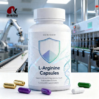 L-Arginine en capsules rigides, poudre en vrac, forme libre, acide aminé certifié GMP ISO pour la nutrition sportive et les compléments alimentaires OEM