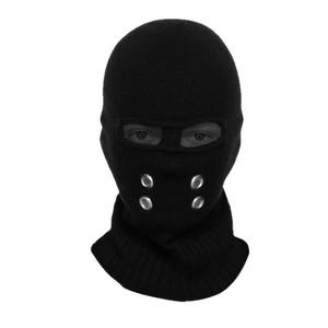 Cagoule de ski en tricot fait main, motif découpé, avec quatre œillets métalliques en laine, respirante, imperméable, pour le travail, la pêche et le quotidien - Product Image 2