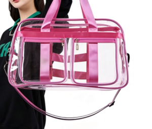 Bolsa de Viaje Transparente de PVC Impermeable de Gran Capacidad para Estilistas Profesionales, para Maquillaje y Viajes, para Mujeres - Product Image 3