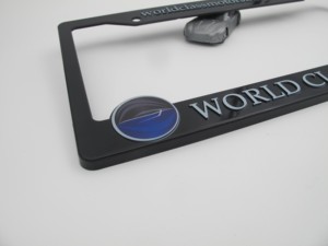 شعار ثلاثي الأبعاد مخصص شكل سيارة إطار رقم بلاستيكي حامل لوحة ترخيص أسود غير لامع مع طباعة كاملة - Product Image 5