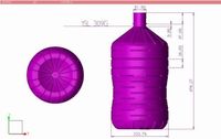 Machine de soufflage semi-automatique pour bouteilles en PET de 20 L (5 gallons) avec composants PLC Delta